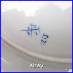 Antique 18th Century Belgium Tournai Porcelain Plate Ronda Pattern Blue & White