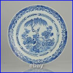 Antique 18th Century Chinese Porcelain Yongzheng/Qianlong Blue And White Plat