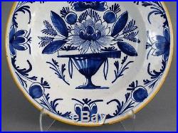 Antique 18th-Century Chinoiserie Dutch Delft Plate Blue & White