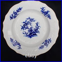 Antique 18th Century North Europe Porcelain Soup Bowl Ronda Pattern Blue & White