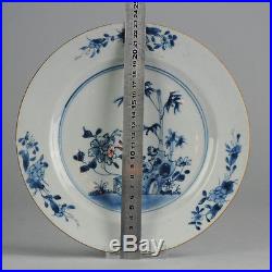 Antique 18th Qianlong Blue & White Porcelain Plate Chinese China Qing