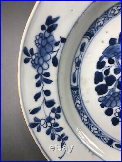 Antique 18th c Chinese Porcelain Blue & White Plate Yongzheng Period
