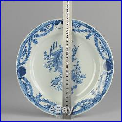 Antique! 18th c Yongzheng/Qianlon Blue White Porcelain Chinese Plate Qing China