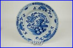 Antique 18th century Delft Blue & White chinoiserie Plate 22 cm / 8.8 inch (nr1)