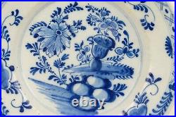 Antique 18th century Delft Blue & White chinoiserie Plate 22 cm / 8.8 inch (nr1)