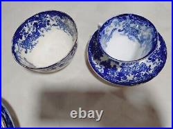 Antique 1920s Empire Ware Savoy E P Co Dinner Plate Flow Blue 10