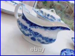 Antique 1920s Empire Ware Savoy E P Co Dinner Plate Flow Blue 10