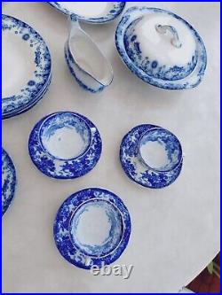 Antique 1920s Empire Ware Savoy E P Co Dinner Plate Flow Blue 10