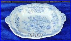 Antique Asiatic Pheasants Serving Dish Worthington And Harrop Blue And White