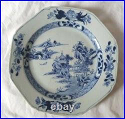 Antique Blue And White Chinese Plate, Very Well Painted