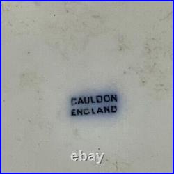 Antique Blue White 19th Serving Meat Platter Plate Cauldon England 57cm Turkey