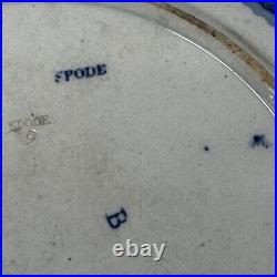 Antique Blue & White Ceramic Warming Plate Spode Georgian Lange Lijsen pattern