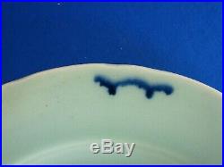 Antique Blue White Chinese Celadon Plate Charger Signed