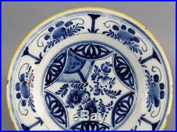 Antique Blue & White Dutch Delft Plate