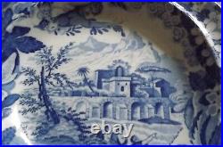 Antique Blue & White Pearlware Soup Plate Cherubs Don Pottery C. 1820