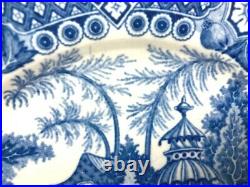 Antique Blue & White Plate Fallow Spotted Deer Bovey Tracey Pottery Devon Ca1820