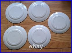 Antique Blue & White Platter, Creamer, 14 Plates, 3 Dip Bowls, 1 Lid Sugar Bowl