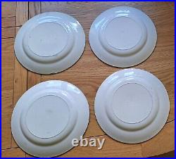 Antique Blue & White Platter, Creamer, 14 Plates, 3 Dip Bowls, 1 Lid Sugar Bowl