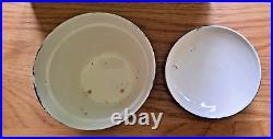 Antique Blue & White Platter, Creamer, 14 Plates, 3 Dip Bowls, 1 Lid Sugar Bowl