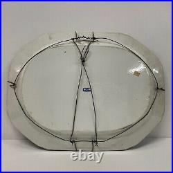 Antique Blue White Serving Meat Platter Plate John & William Ridgeway Willow pat