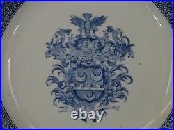Antique COPELAND & GARRETT Late Spode Blue Transferware ARMORIAL Soup Plate
