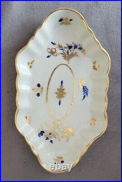 Antique Caughley Blue & Gold Spoon Tray C1785-95