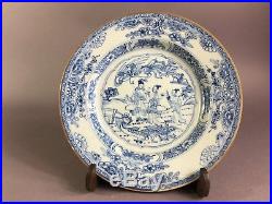 Antique Chinese Blue And White Plate 18th Century Kangxi 1