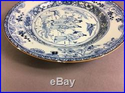 Antique Chinese Blue And White Plate 18th Century Kangxi 2