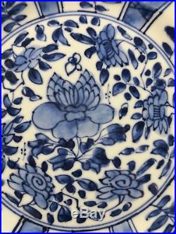 Antique Chinese Blue And White Plate 18th Century Kangxi 3