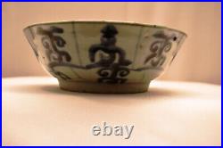 Antique Chinese Blue White Ming Dynasty Soup Plate Bowl Swatow Zhangzhou Ware26