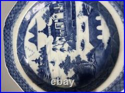 Antique Chinese Blue & White Porcelain Plate Qing Dynasty 27 CM Wide