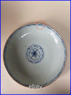 Antique Chinese Blue & White Porcelain Plate Qing Dynasty Kangxi Period 22cm