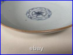 Antique Chinese Blue & White Porcelain Plate Qing Dynasty Kangxi Period 22cm