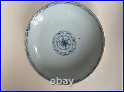 Antique Chinese Blue & White Porcelain Plate Qing Dynasty Kangxi Period 22cm