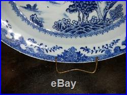 Antique Chinese Blue and White Porcelain Platter Dish