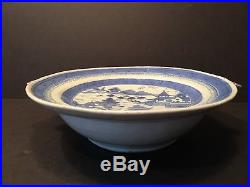 Antique Chinese Blue and White Warming Dish, 19th Century