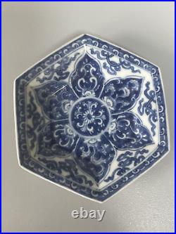 Antique Chinese Blue&white Porcelain Saucer Qing Dynasty 10.09 CM Width