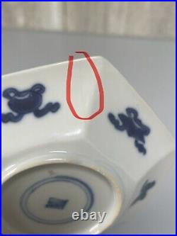 Antique Chinese Blue&white Porcelain Saucer Qing Dynasty 10.09 CM Width