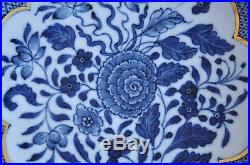 Antique Chinese China Plate Ware Porcelain Qianlong Qing Dynasty Blue White 18c