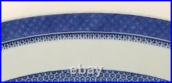 Antique Chinese Export Blue & White Porcelain Canton Oval Serving Platter 17