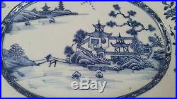 Antique Chinese Export Blue & White Porcelain Platter 13 inches, A1. Ref. 2250