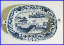 Antique Chinese Export Blue & White Warming Plate