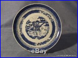 Antique Chinese Export Blue and White Plate 18th century