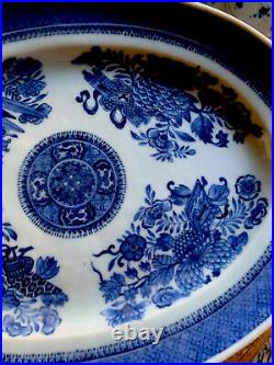 Antique Chinese Export Fitzhugh Blue White Porcelain Platter