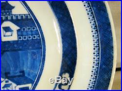 Antique Chinese Export Porcelain Blue & White Nanking Platter Meat Dish
