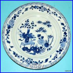 Antique Chinese Export Porcelain Blue White Under Glaze Kangxi Plates No Resere