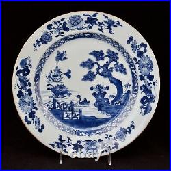 Antique Chinese Export blue and white Porcelain Plate qianlong period 18th C