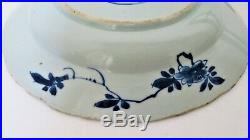 Antique Chinese Kangxi Lotus Pattern Blue/White Charger Plate Mark, KangxiPeriod