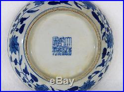 Antique Chinese Porcelain Blue & White Flowers Dish Plate QIANLONG