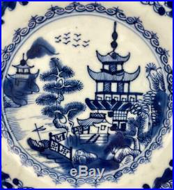 Antique Chinese Qianlong (1736-1795) Porcelain Octagonal Plates Blue & White